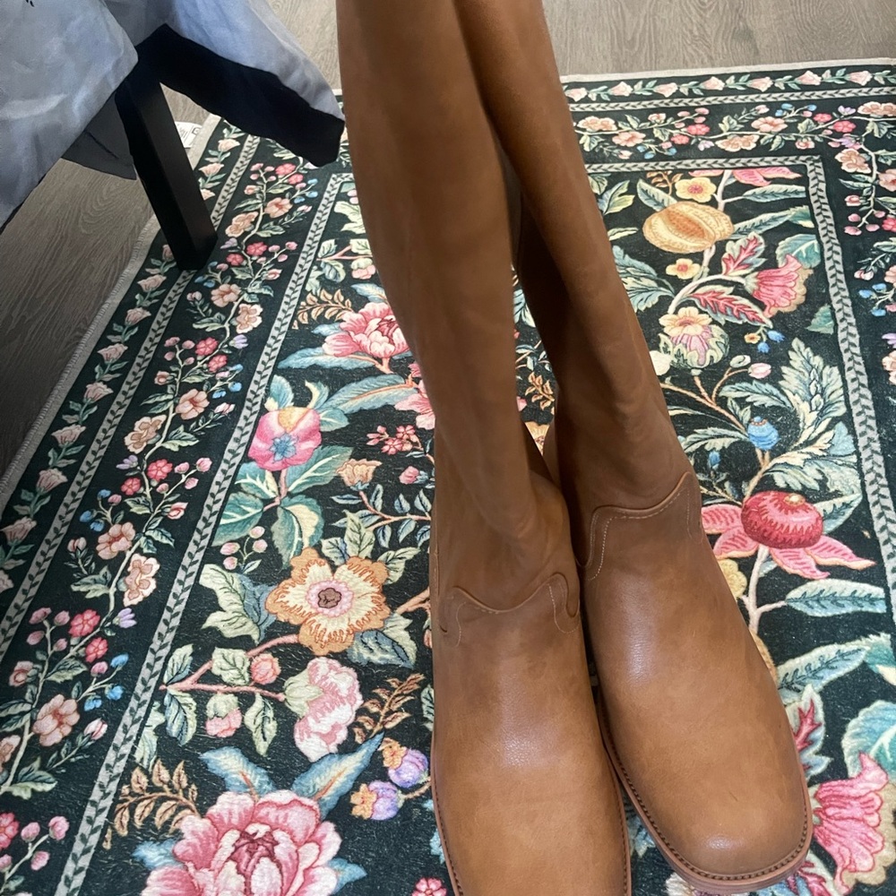 Boots Tall Over-the-Knee Brown Leather Boots No Name just Boots